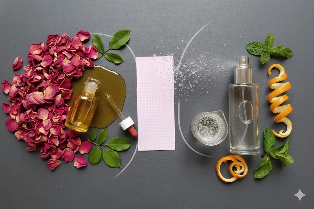 الفرق بين العطور الزيتية والعطور الكحولية