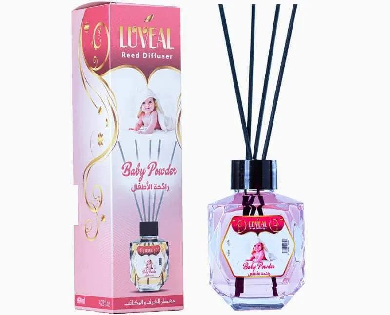 Best Air Fresheners for Clinics – Wholesale Guide 8 LUVEAL Reed Diffuser 120ml (BABY POWDER)