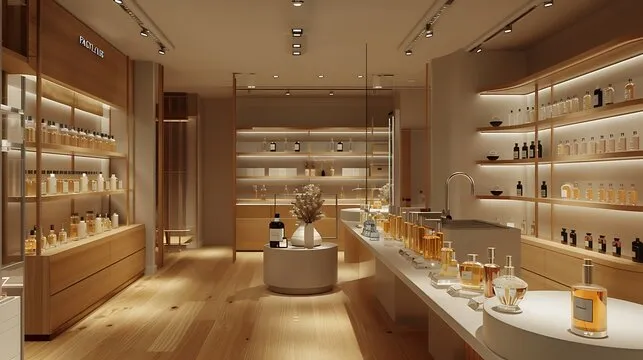 تصميم عروض العطور: كيف تبني واجهات عرض تخطف الانتباه وتزيد المبيعات 4 تحسين مخطط المتجر وتدفق حركة العملاء