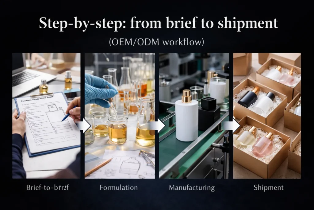 مراحل تنفيذ مشاريع عطور  OEM و ODM برايفت ليبل
