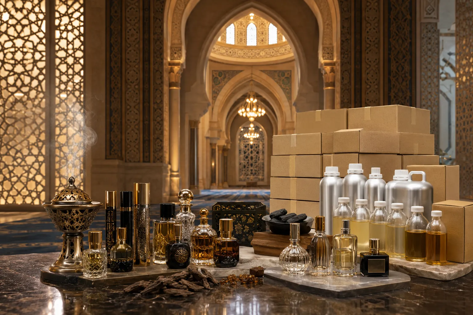 How should wholesale buyers brief a masjid fragrance supplier