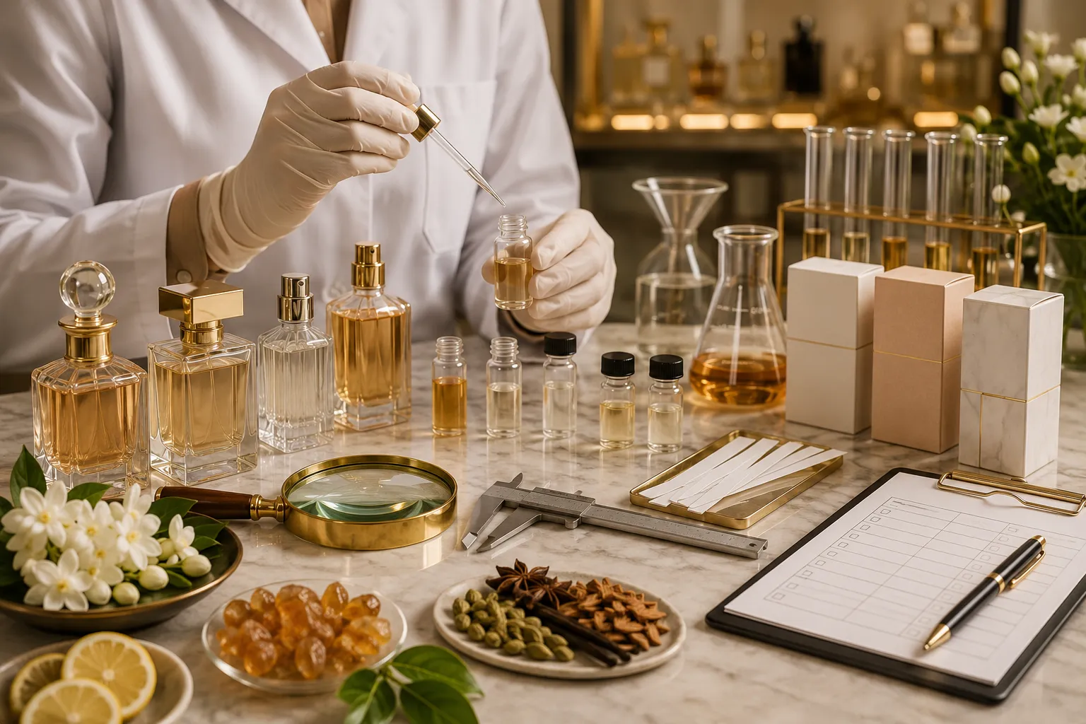 Perfume Manufacturing Quality Control Before Production