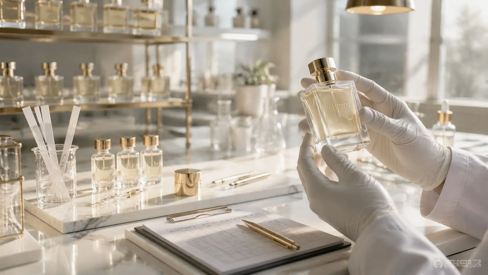 كيف تدير جاسمين عينة العطر بدءاً من الاعتماد وحتى إعادة الطلب؟