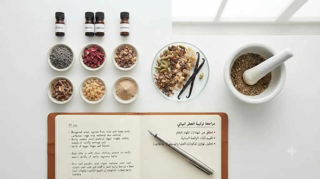 تصنيع العطور النباتية: دليل تطوير العلامات الخاصة من تركيا 1 معايير فحص مكونات العطر النباتي