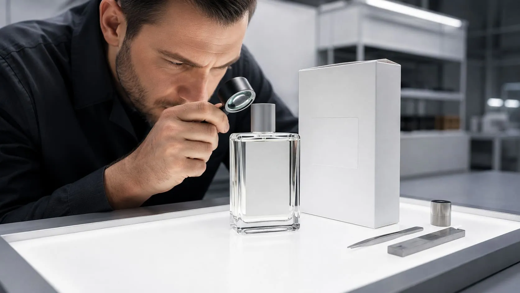 Steps for reviewing a perfume label before final printing