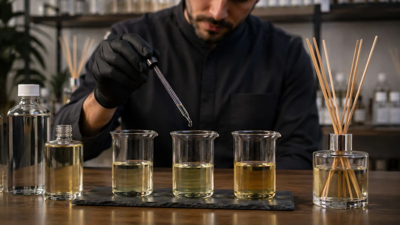 How to balance reed diffuser fragrance oil and base ratios